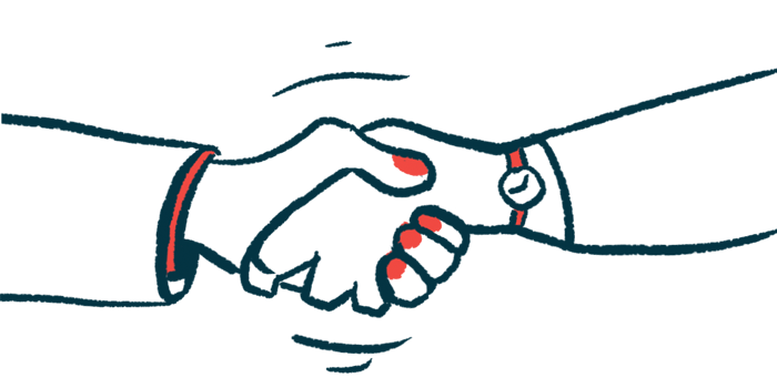 Two hands meeting in a handshake are highlighted in this illustration.