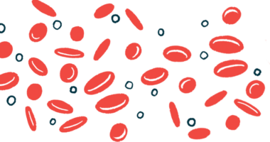 Red blood cells are shown in an illustration.