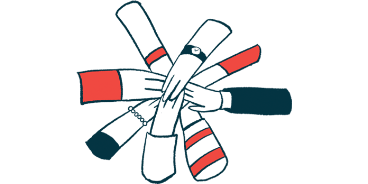 A circle of hands joins together in unity.
