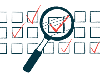 An illustration of a magnifying glass examining a respondent survey of checked boxes.