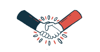 A handshake illustration shows a close-up view of two people's hands clasped together.