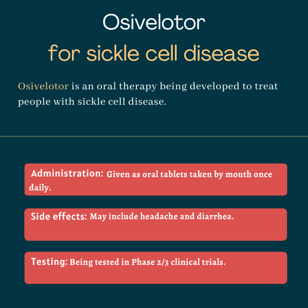 Osivelotor for sickle cell anemia