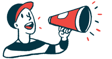 Illustration of a person in a baseball cap speaking through a megaphone cone.