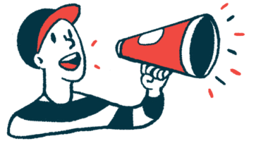 Illustration of a person in a baseball cap speaking through a megaphone cone.