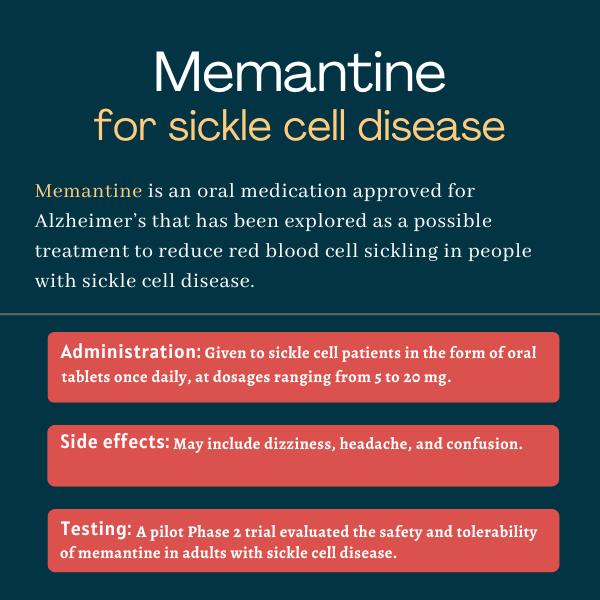 Memantine for sickle cell disease