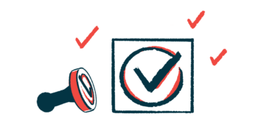 Illustration of a rubber stamp of a checkmark.